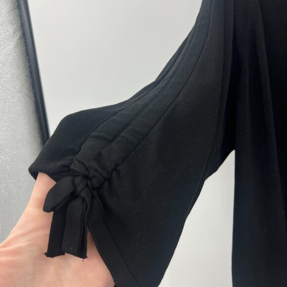 Avenue Black Open Front 3/4 Sleeve Knit Cardigan Sweater Women's 26/28 - Picture 3 of 5